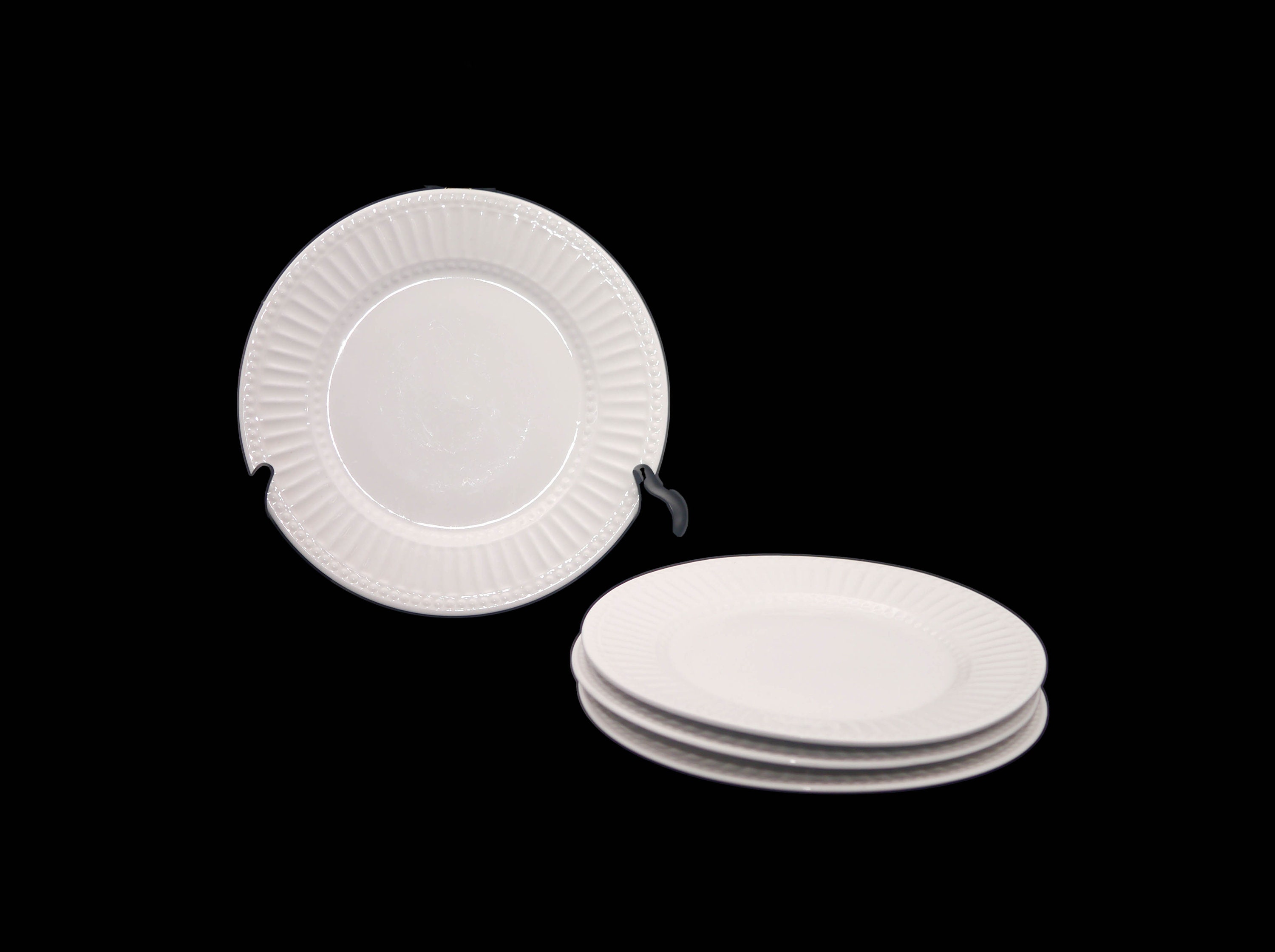 Four Philippe Richard for Tabletops Avenue Brentwood salad plates.