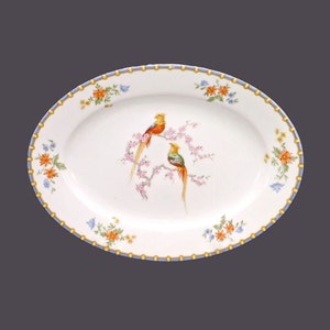 Antique Altrohlau MZ Austria Moritz Zdekauer Victoria oval platter made in Czechoslovakia. Flaw see below. image 1