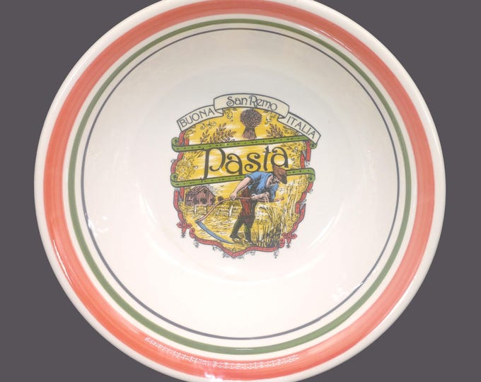 Vintage Himark San Remo Buona Italia round pasta serving bowl made in Italy.