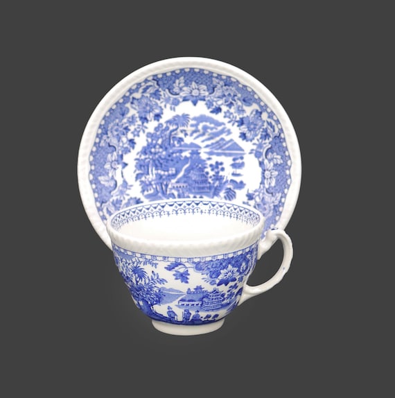 ヴィンテージのウッド＆サンズ シーフォースブルー カップ＆ソーサー