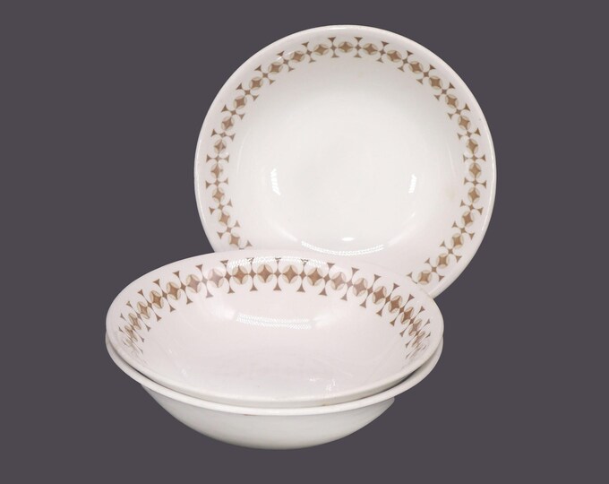 Vintage Wood & Sons Syracuse cereal bowls: Alpine White Ironstone made England. Set of 3