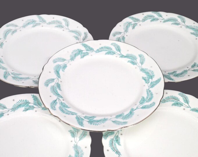 Six Shelley Serenity bread plates. Bone china made in England.