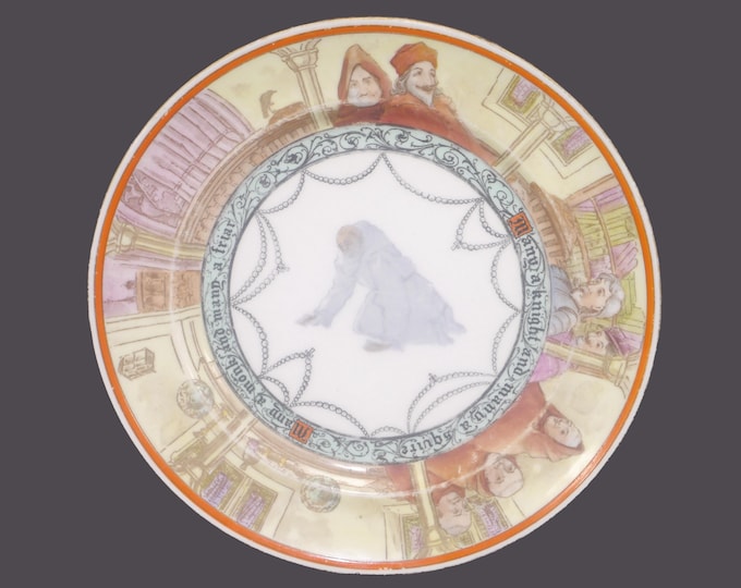 Antique Royal Doulton The Jackdaw of Rheims "Many a monk, many a friar" salad plate. England.