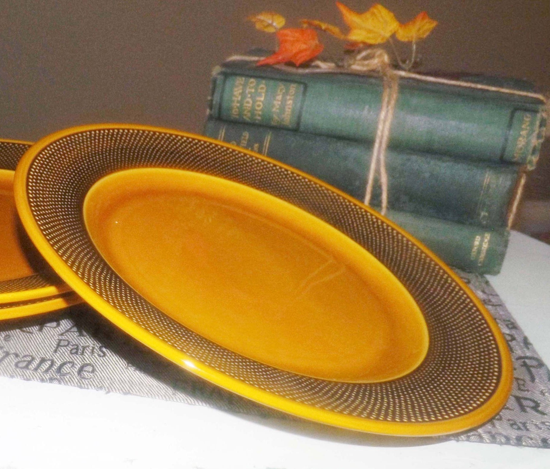 Vintage 1970s Harmony House Aurora large dinner plate made Etsy