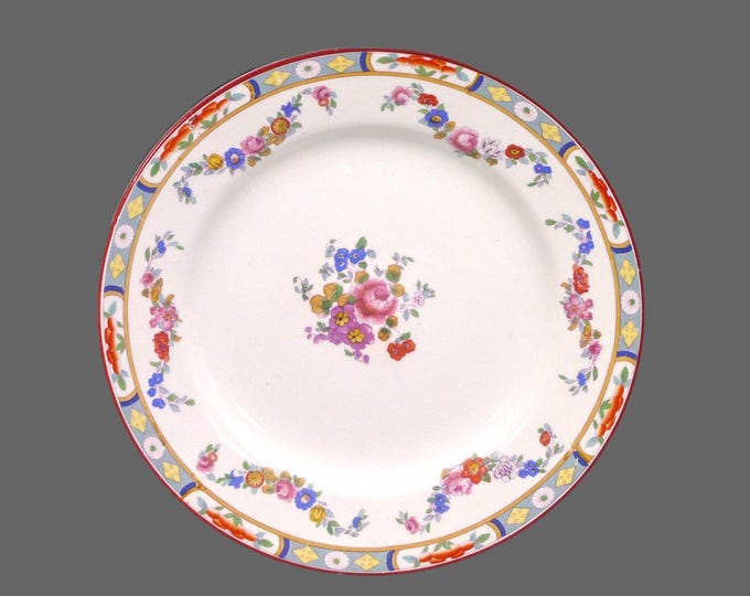 Antique J&G Meakin Richmond salad plate. Sol Sunshine Ironstone made in England. White ground. Sold individually.