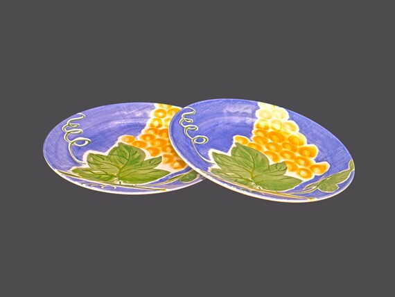 ヴィンテージのイートンホーム製ディナープレート。フルーツのトワル