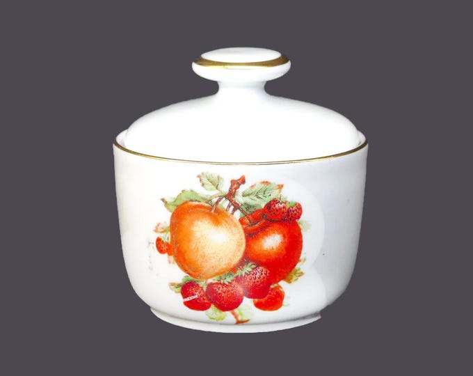 Bareuther BTH206 covered sugar bowl. Bavarian fruit and nuts made in Germany.