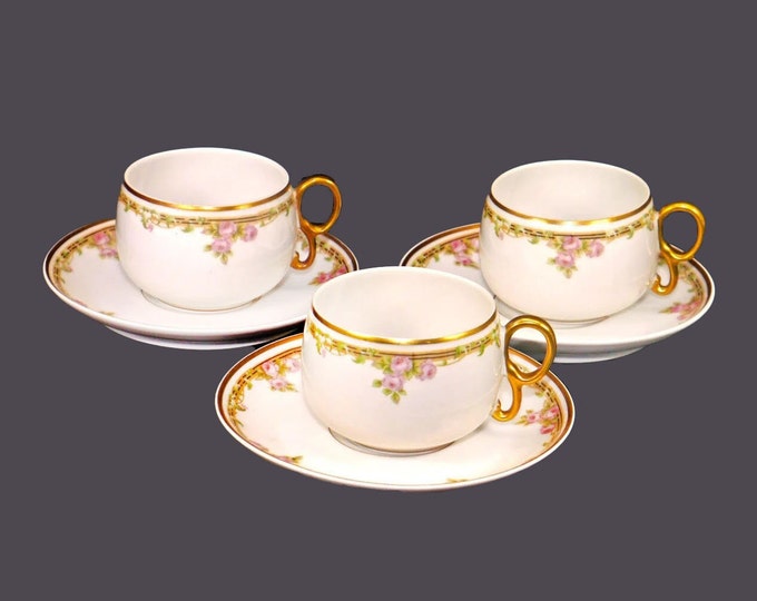 Three Antique Bawo & Dotter | Elite Works Limoges BWD114 Cup and Saucer ...