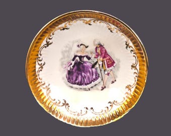 Vintage Gloria Porcelain Trinket Dish: Bayreuther Bavaria, Renaissance Scene