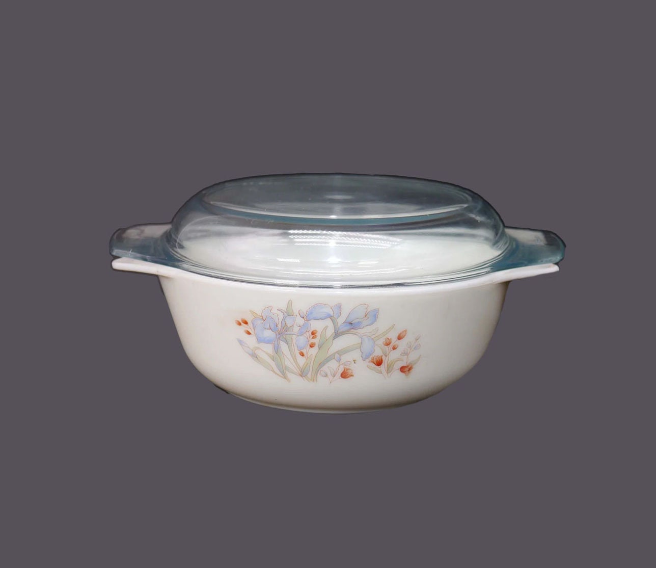 Blue top iris pyrex