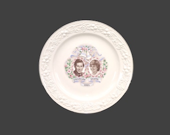 Commemorative plate 1981 Royal Wedding of Charles and Diana. Decorated by Creemore China & Glass.