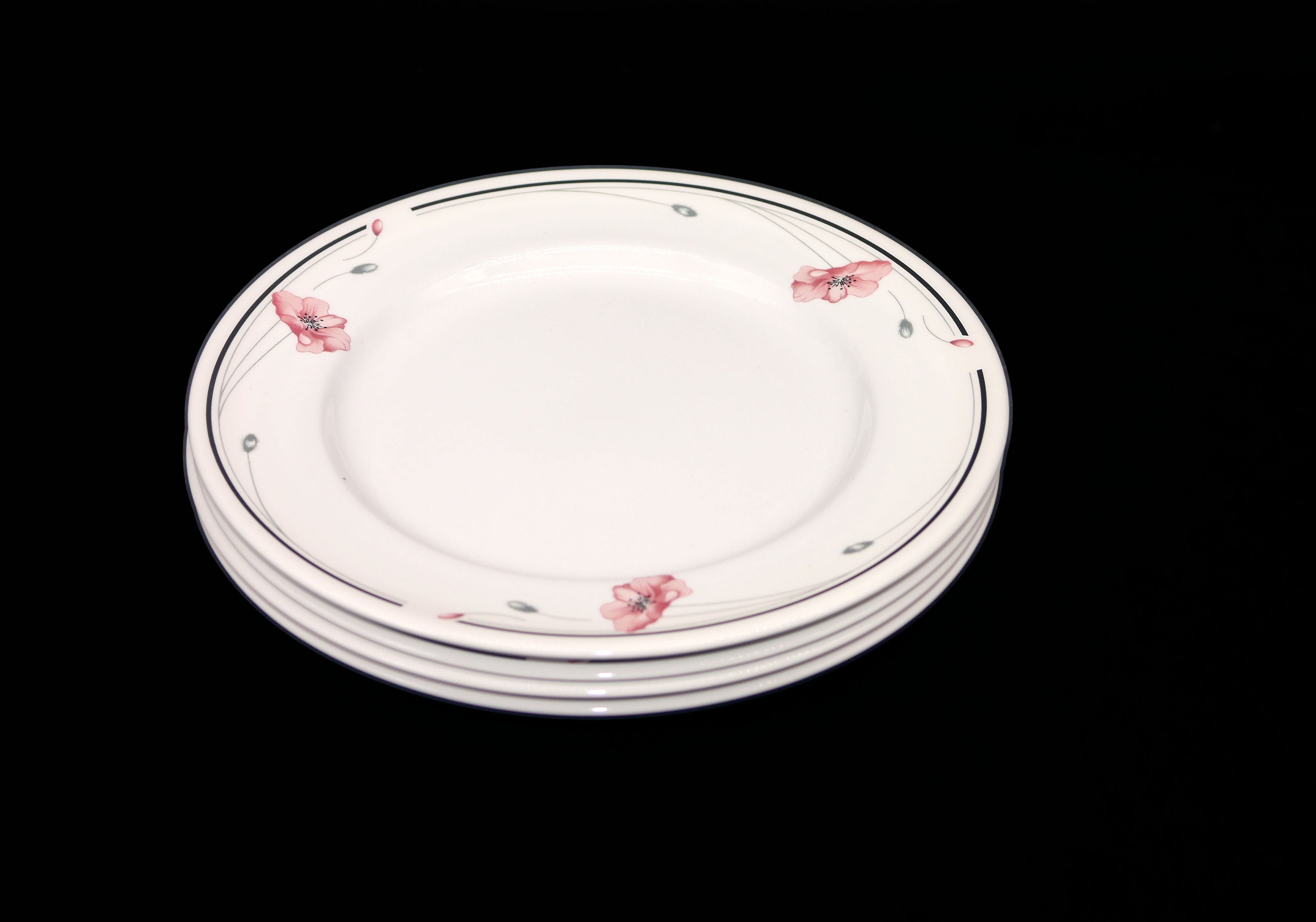 Four Johnson Brothers Summerfields dinner plates made in England.