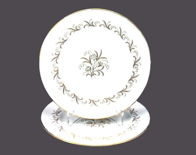 Pair of Paragon Bride's Bouquet bread plates made in England.