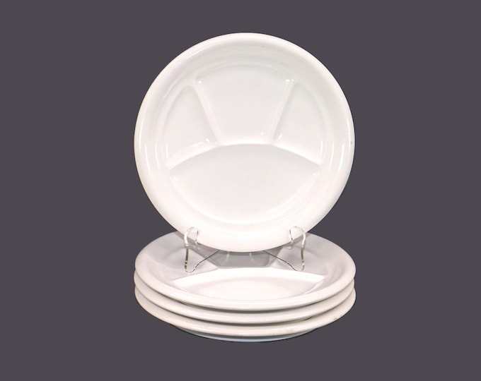 Pagnossin Treviso 8903 Chef's favorite all-white divided fondue plates made in Italy. Choose quantity below.