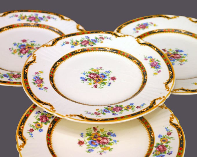 Myott Queen Mary 3870 bread plates. England. Set of 4.