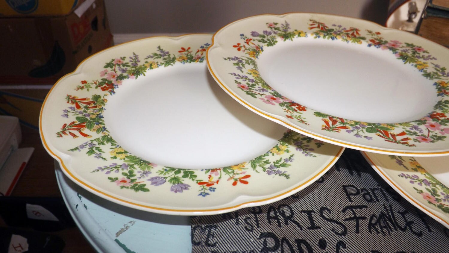 Antique (1920s) Johnson Brothers Pareek Sweet Briar handpainted dinner