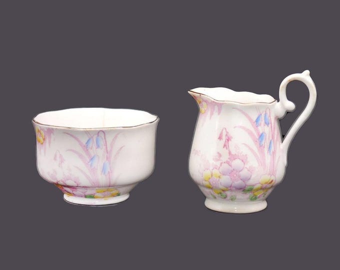 Royal York Bone China 227 mini creamer and open sugar bowl set made in England. Flaws (see below).