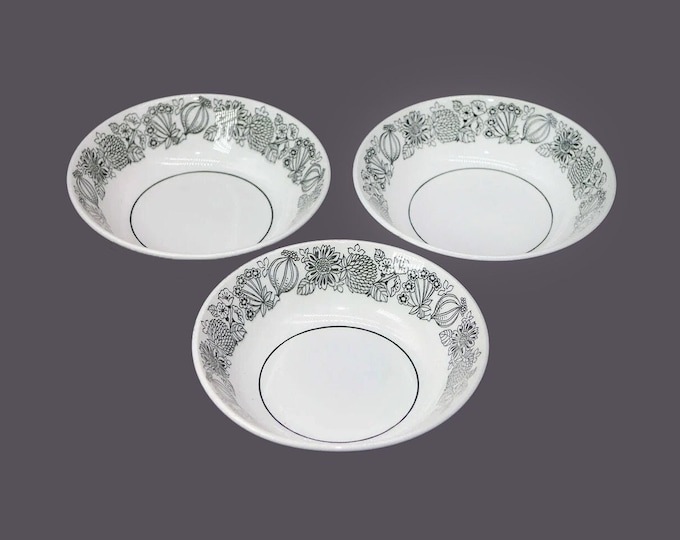 Three Grindley Manitou coupe cereal bowls made in England.