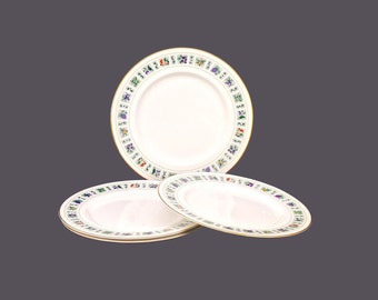 Four Royal Doulton Tapestry TC1024 large dinner plates. Bone china made in England.