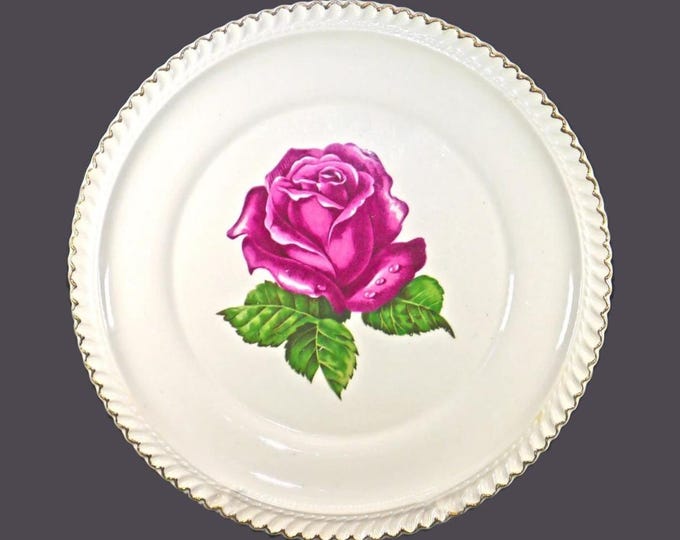 Harker Pottery HAR65 dinner plate. Royal Gadroon dinnerware made in USA.
