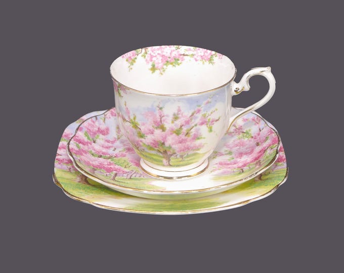 Royal Albert Blossom Time trio. Bone china made in England.