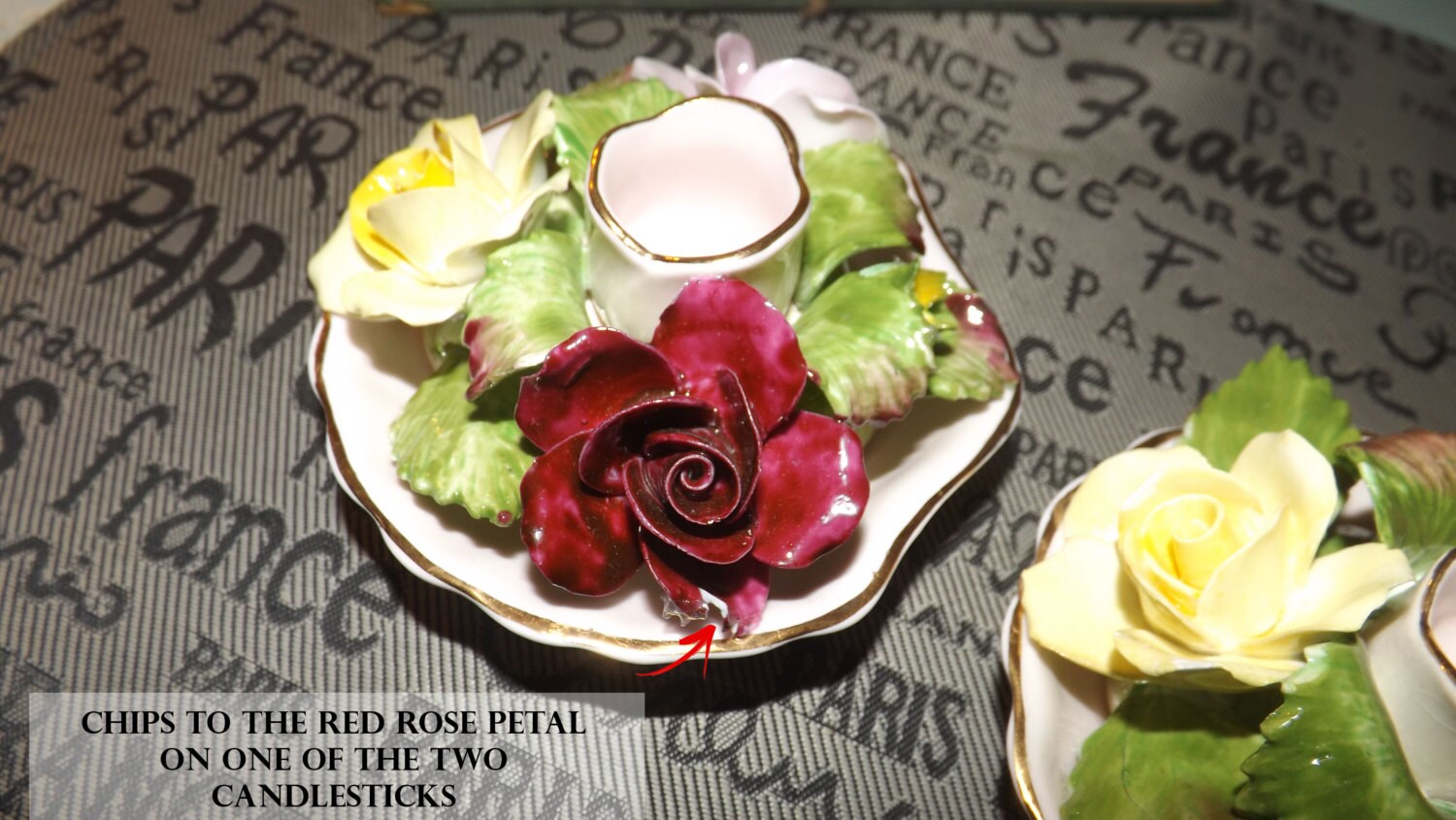 Early midcentury (1940s) Denton Best Bone China candlestick holder