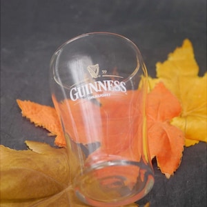 Vintage Guinness Draught Ale beer sampler beer tasting glass. Harp logo. image 1
