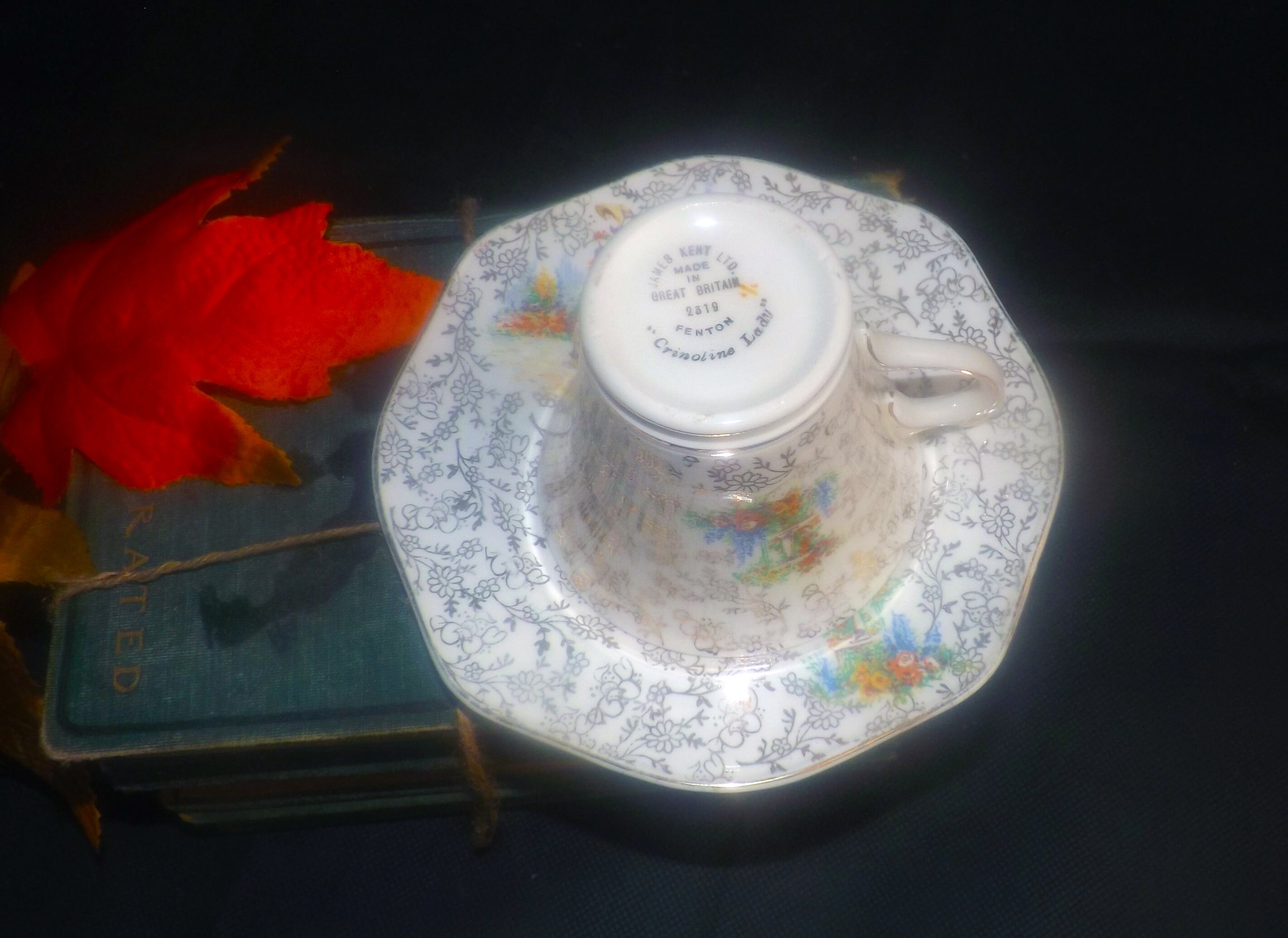 James Kent Old Foley Fenton Crinoline Lady tea cup and dessert