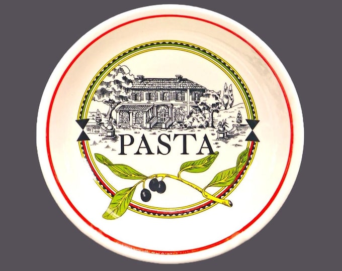 Himark HIM20 large round pasta serving bowl made in Italy. Central house pasta wording.