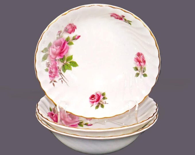Three Johnson Brothers Enchantment coupe cereal bowls made in England.