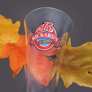 Vintage Rickard's Ale Pint Glass with Etched Logo