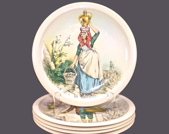 Boch Keramis la Louviere salad plate based on Keramis designs from the late 19th century. Sold individually.
