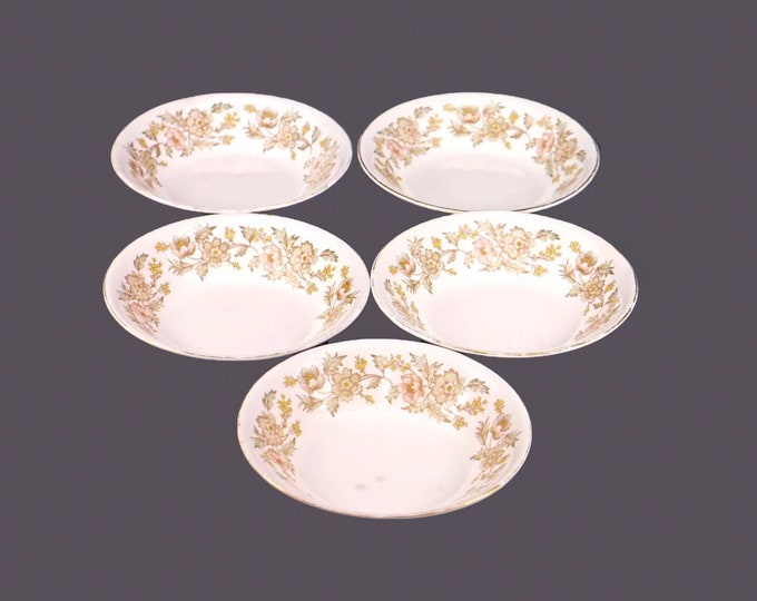 Five Johnson Brothers Washington fruit nappies, dessert bowls. Flaws (see below).