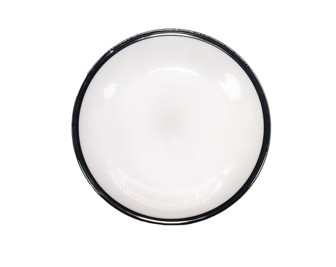 Mikasa Noir Platinum salad plate. Bone china tableware made in Japan.