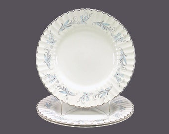 Three J&G Meakin Burlington dinner plates. Classic White Ironstone made in England.