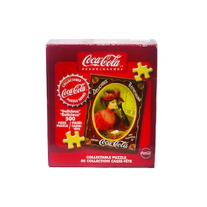 Vintage Coke Coca-Cola Gibson Girl jigsaw puzzle. 500 pieces. Complete, unused, factory-sealed box. Vintage Coke collectible. Made in USA.