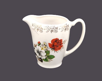 Vintage Lord Nelson Pottery Pitcher: Roses & Filigree, Made in England