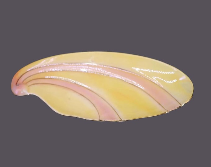 Royal Winton Grimwades pink and coral lusterware footed shell-shaped nut or candy dish made in England.