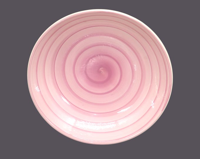 Ceramica Ternana Pink Swirl 12" round pasta serving bowl made in Italy.