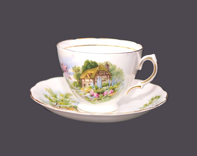 Royal Vale | Colclough 7382 bone china cup and saucer set made in England. Flaw (see below).