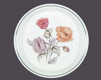 Vintage Nitto Royal Garden 9837 large stoneware dinner plate. Heather Stone stoneware Japan.