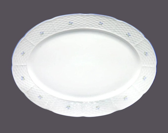 Belfor Blue Bell large oval platter. Made in Czechoslovakia exclusively for Birks.