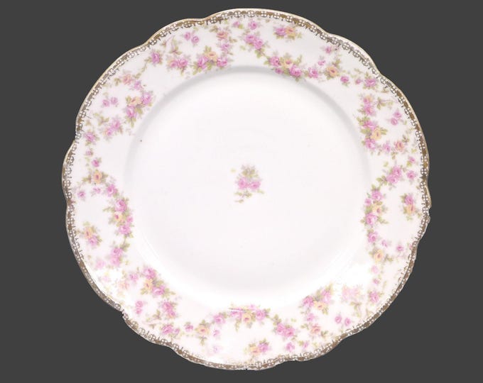 Antique MZ Austria | Altrohlau Bridal Rose salad plate. Sold individually.