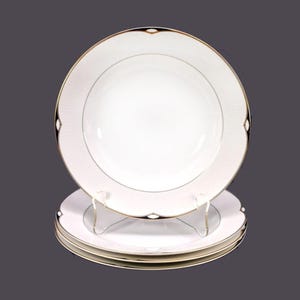 Vintage Oscar de la Renta Aegean L5545 rimmed soup bowls. Japan. Set of 4.