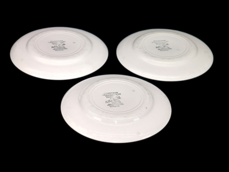 Three Broadhurst Geneva Bread Plates. Kathie Winkle Design Etsy Canada