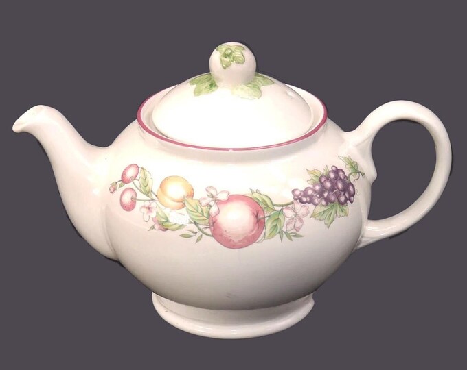 Boots Pottery Orchard four-cup teapot made in England.