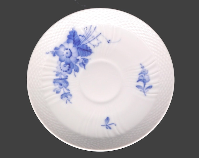 Vintage Royal Copenhagen Braided Blue Flowers orphan saucer. Denmark.