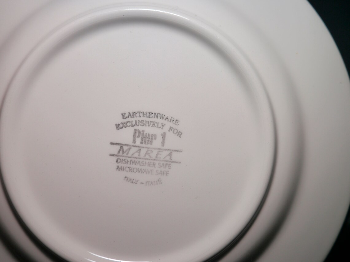 Pair of Pier 1 Marea Salad Plates Made in Italy. Blue and Etsy Canada