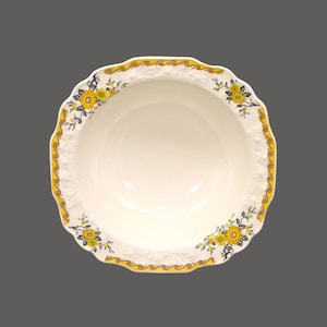 Antique Edwardian Age Myott F3966 round, lugged, rimmed serving bowl made in England.