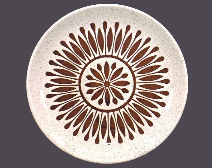 Retro Biltons brown geometric stoneware dinner plate made in England.